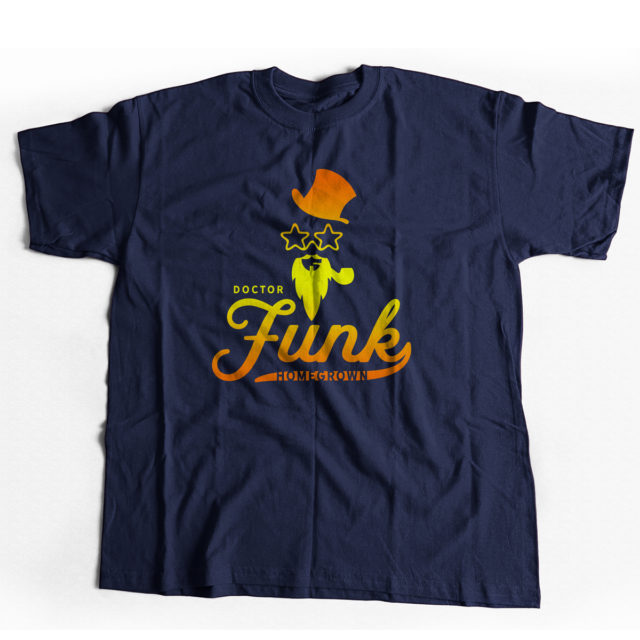 Doctor Funk Cannabis T Shirt Midnight Navy